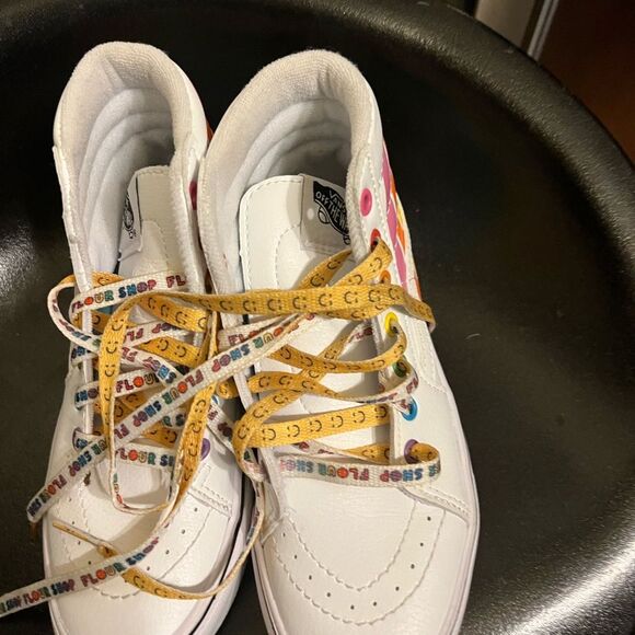 Vans Flour Shop x Super ComfyCush Sk8-Hi 'Rainbow' VN0A54EU2N7 Sz 2 - Picture 8 of 10